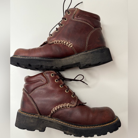 Ariat Canyon Brown Leather Work Boots Women’s 6.5 - Picture 12 of 13